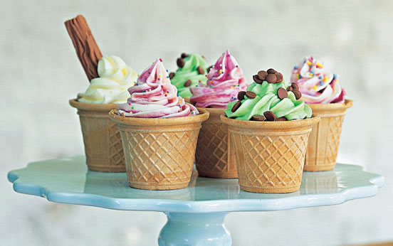 ice cream, cakes, ice cream, cakes,