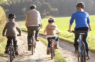 Family cycling Family cycling