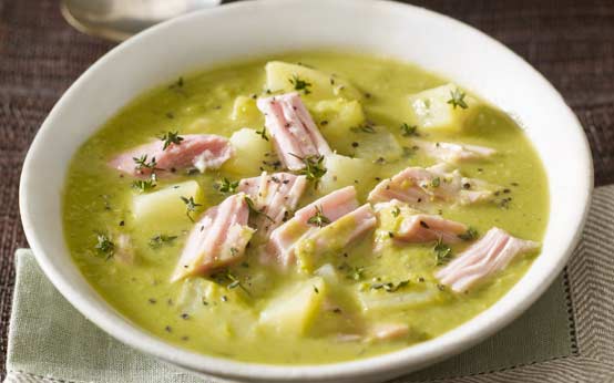 Slow-cook pea and ham soup recipe