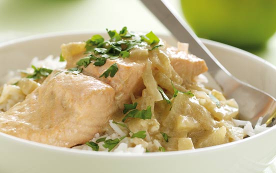Green fish curry