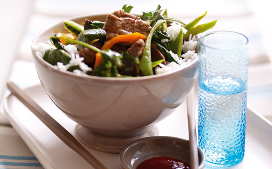 thai, lamb, rice
