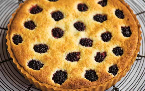 Tana Ramsay's almond and blackberry tart