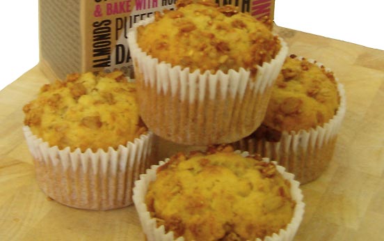 Granola and banana muffins