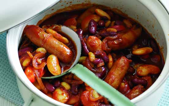 Bean and sausage casserole