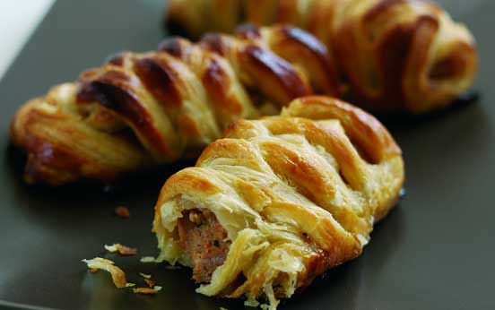 Jammy sausage plaits