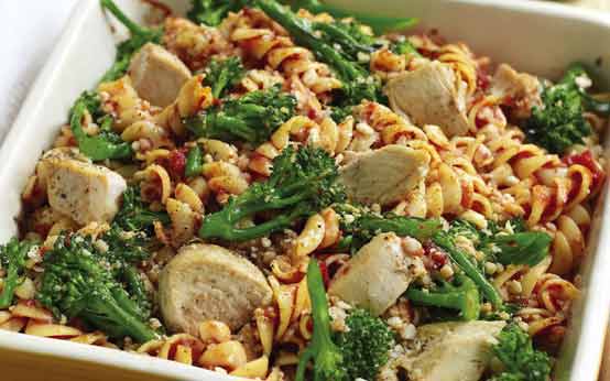 Turkey, broccoli and pasta gratin