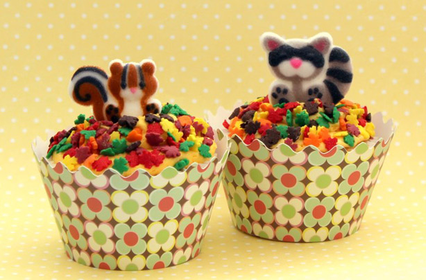 Victoria Threader's autumn squirrel cupcake Victoria Threader's autumn squirrel cupcake