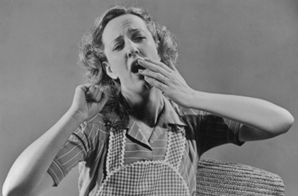 Woman yawning Woman yawning