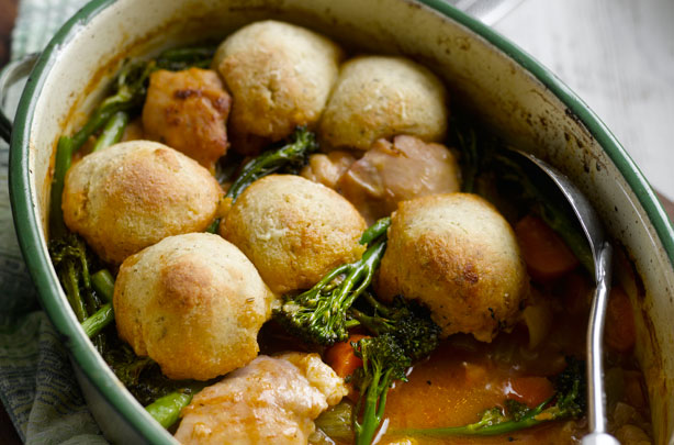 Jo Pratt's chicken casserole with herby cheddar dumplings