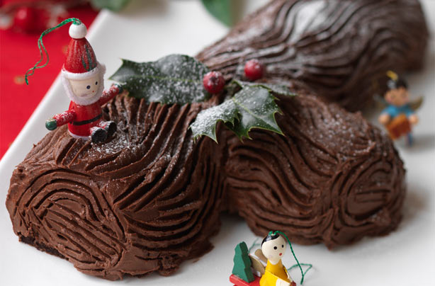 Chocolate yule log Chocolate yule log