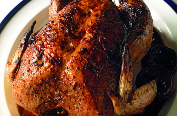 John Torode's turkey with caramelised onions