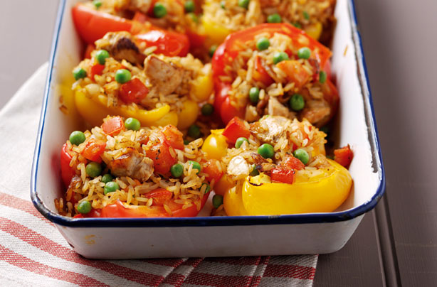 Peppers with spicy turkey stuffing 