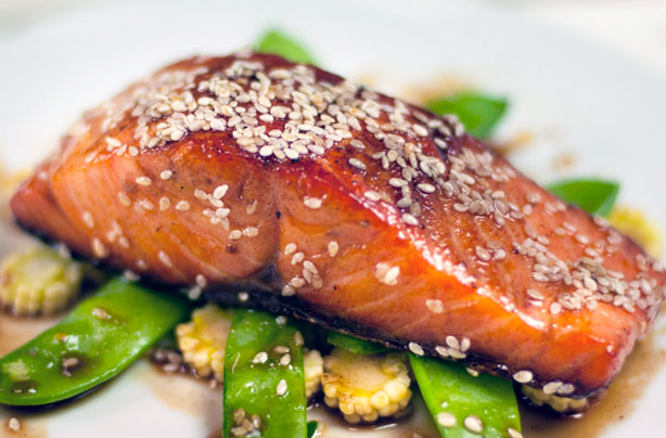 Honey glazed salmon Honey glazed salmon