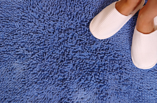 Bath mat and slippers Bath mat and slippers