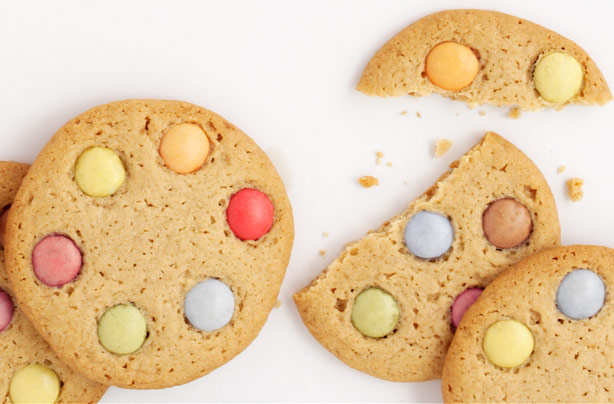 This brightly coloured biscuit is crunchy and fun to eat. This recipe makes 16 biscuits. It is very easy and cheap to make and can be stored in an air tight container for 3-4 days, if there are any leftover. This brightly coloured biscuit is crunchy and fun to eat. This recipe makes 16 biscuits. It is very easy and cheap to make and can be stored in an air tight container for 3-4 days, if there are any leftover.