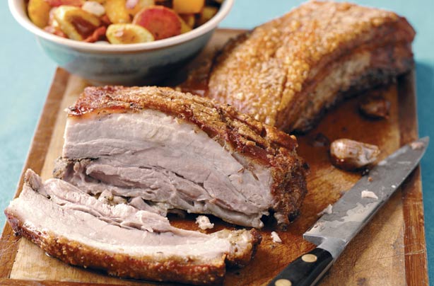 Roast pork with vegetables