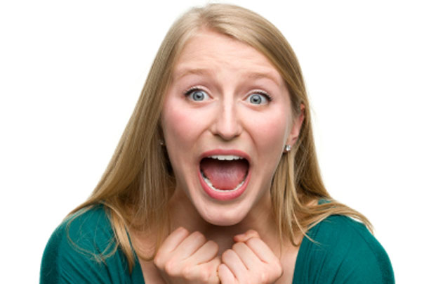 Woman screaming Woman screaming