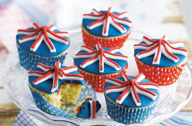Union jack cupcakes Union jack cupcakes