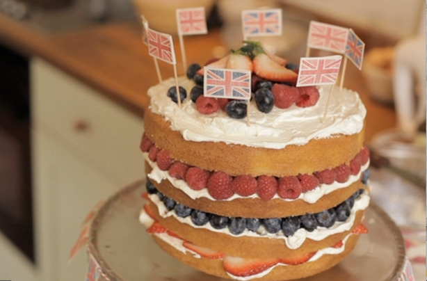 Fiona Cairns' Victoria sponge with summer berries 