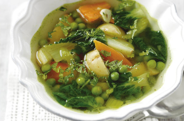 Spring veg soup Spring veg soup