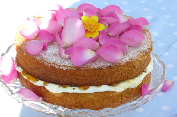 Fiona Cairns' almond apricot rose petal cake
