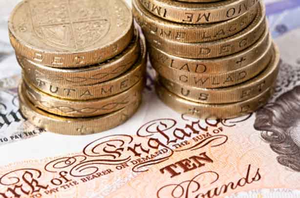 Give yourself a payrise money saver pound coins notes