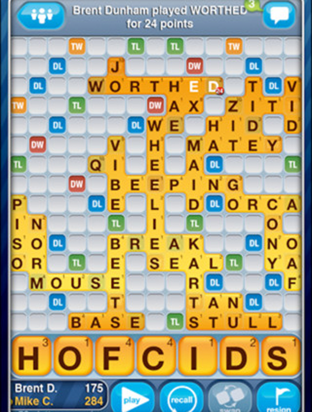 Words with friends app Words with friends app