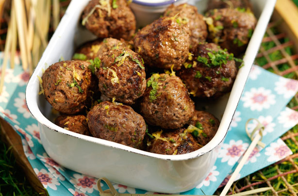 Zesty herbed picnic meatballs