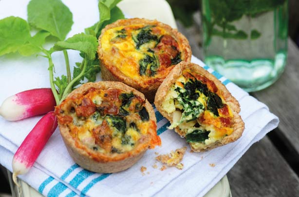 Spinach and Stilton tarts