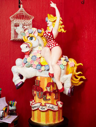 Women on a carousel horse Women on a carousel horse