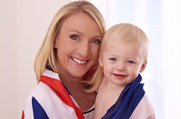 Paula Radcliffe with her son Raphael