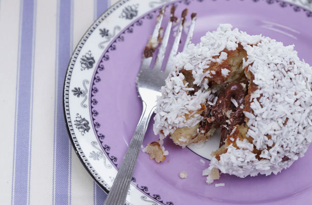 Chocolate and coconut doughnuts Chocolate and coconut doughnuts