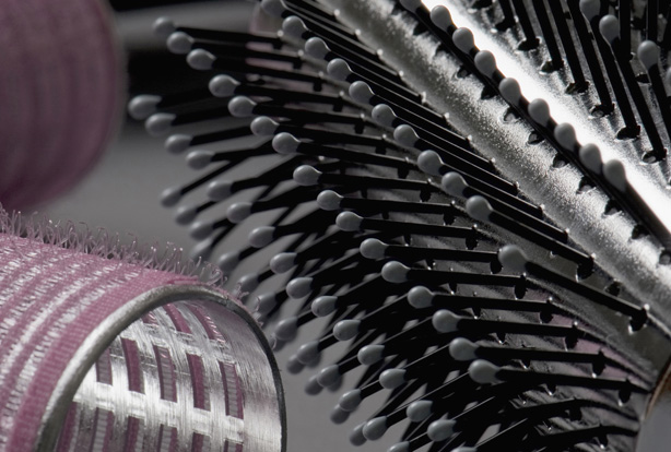 hairbrush and rollers hairbrush and rollers