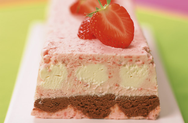 Cool down in the summer sun with this mouth-watering ice cream. This delicious and pretty dessert takes a bit of time to get the layers but is well worth the effort. It serves 6-8 people. Cool down in the summer sun with this mouth-watering ice cream. This delicious and pretty dessert takes a bit of time to get the layers but is well worth the effort. It serves 6-8 people.