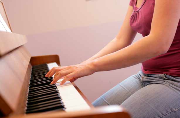 Playing the piano Playing the piano