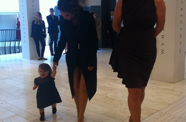 Harper Beckham walking Harper Beckham walking