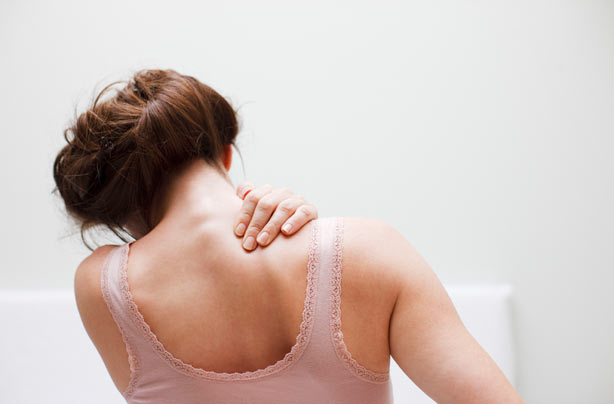 Woman with shoulder pain Woman with shoulder pain
