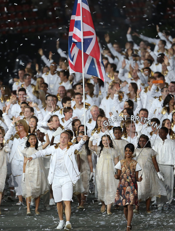 Team GB at the opening ceremony Team GB at the opening ceremony