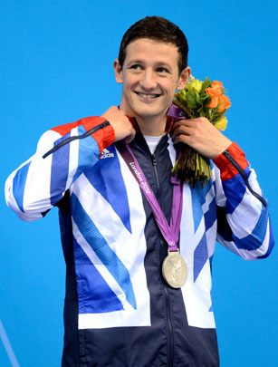 Michael Jamieson gets a silver medal Michael Jamieson gets a silver medal