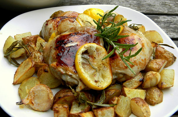 Where can you find a rosemary garlic chicken recipe online?