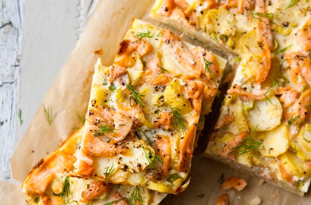 Potato and salmon quiche Potato and salmon quiche