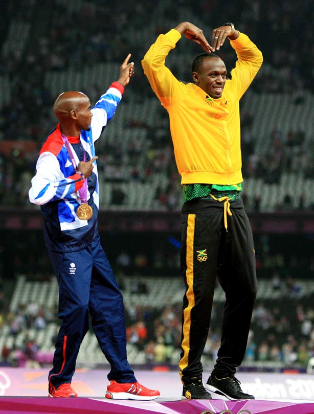Mo Farah and Usain Bolt Gold Medallists Mo Farah and Usain Bolt Gold Medallists