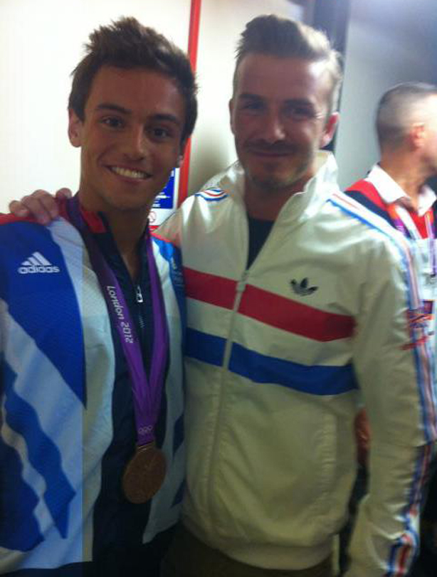 Tom Daley and David Beckham Tom Daley and David Beckham