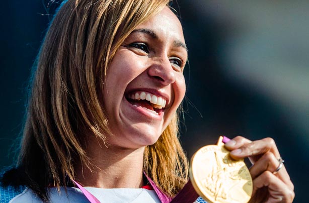 Jessica Ennis with gold medal