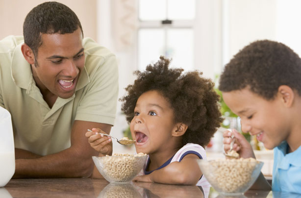 family eating breakfast photo family eating breakfast photo