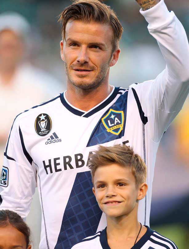 David Beckham with his son, Romeo Beckham David Beckham with his son, Romeo Beckham