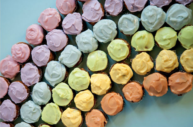 Fiona Cairns' rainbow hidden fruit and veg cakes Fiona Cairns' rainbow hidden fruit and veg cakes