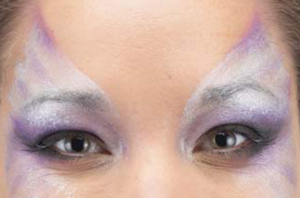 Spider mask face paint step 2: to add more detail Spider mask face paint step 2: to add more detail