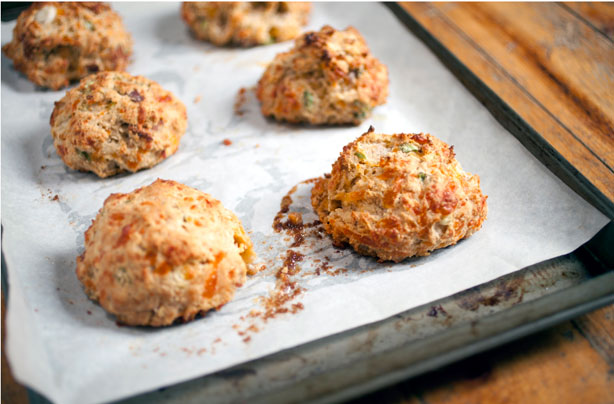 Free-form cheese and chutney scones Free-form cheese and chutney scones
