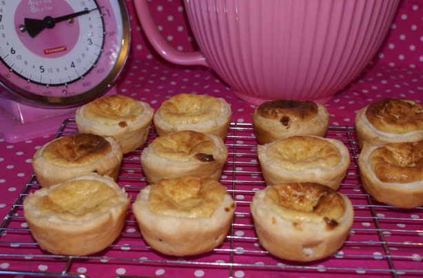 Mini orange, coconut and custard tarts